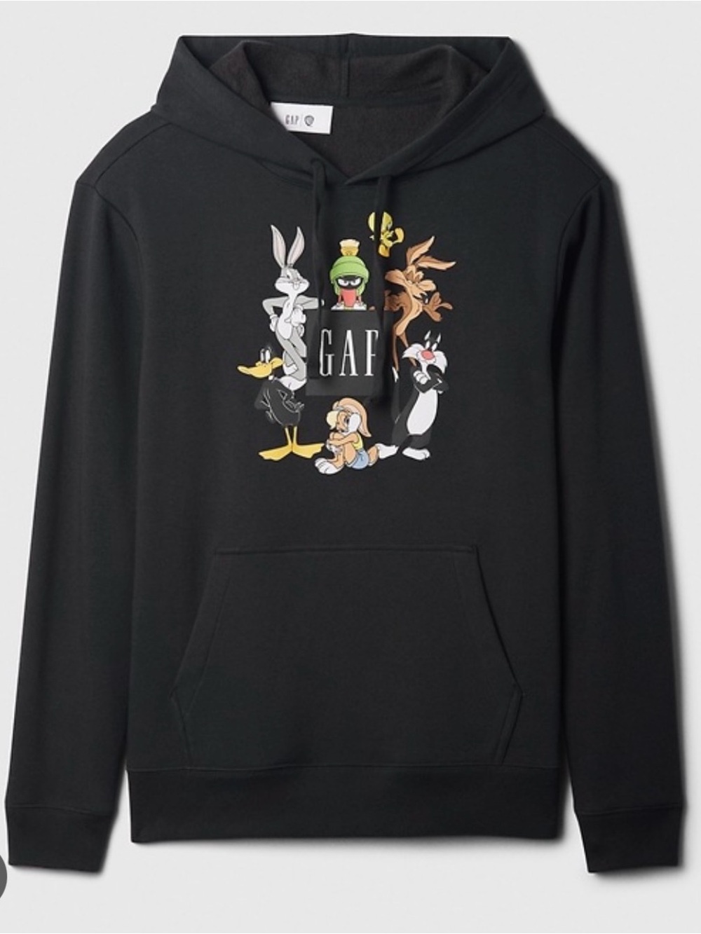 GAP Men's Black Looney Tunes Graphic Hoodie- SZ M